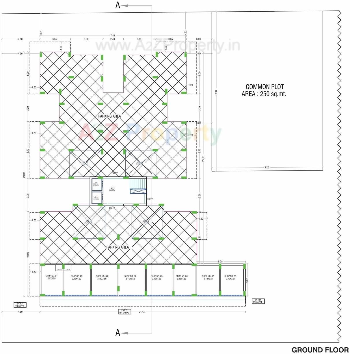 Layout of real estate project Asha Enclave located at Bhayli, Vadodara, Gujarat