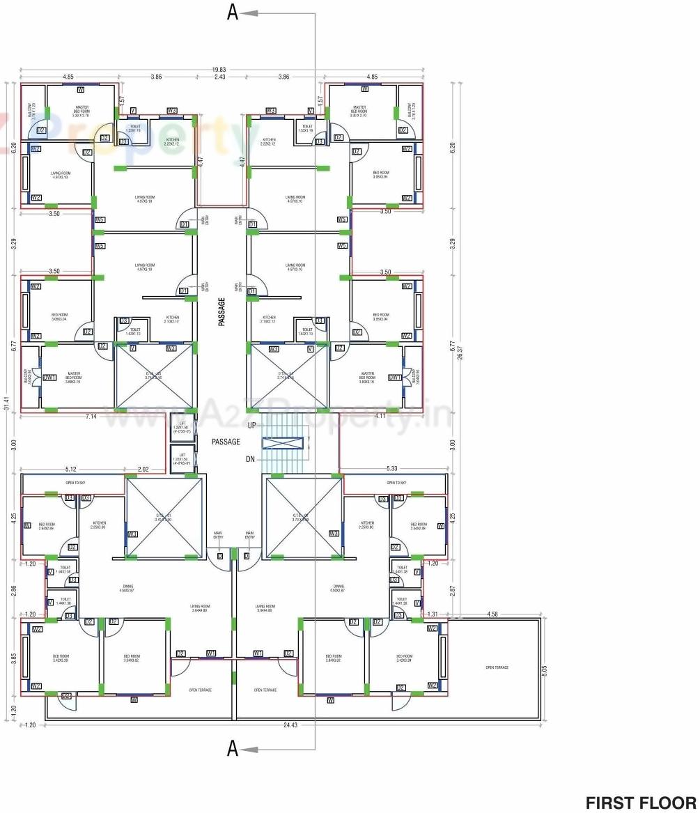 Layout of real estate project Asha Enclave located at Bhayli, Vadodara, Gujarat