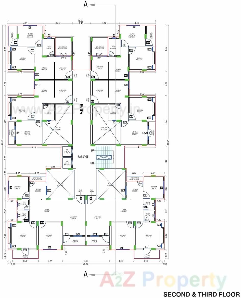 Layout of real estate project Asha Enclave located at Bhayli, Vadodara, Gujarat