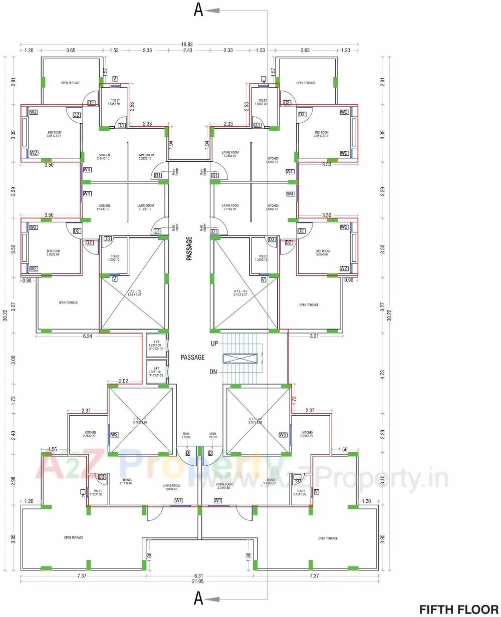 Layout of real estate project Asha Enclave located at Bhayli, Vadodara, Gujarat