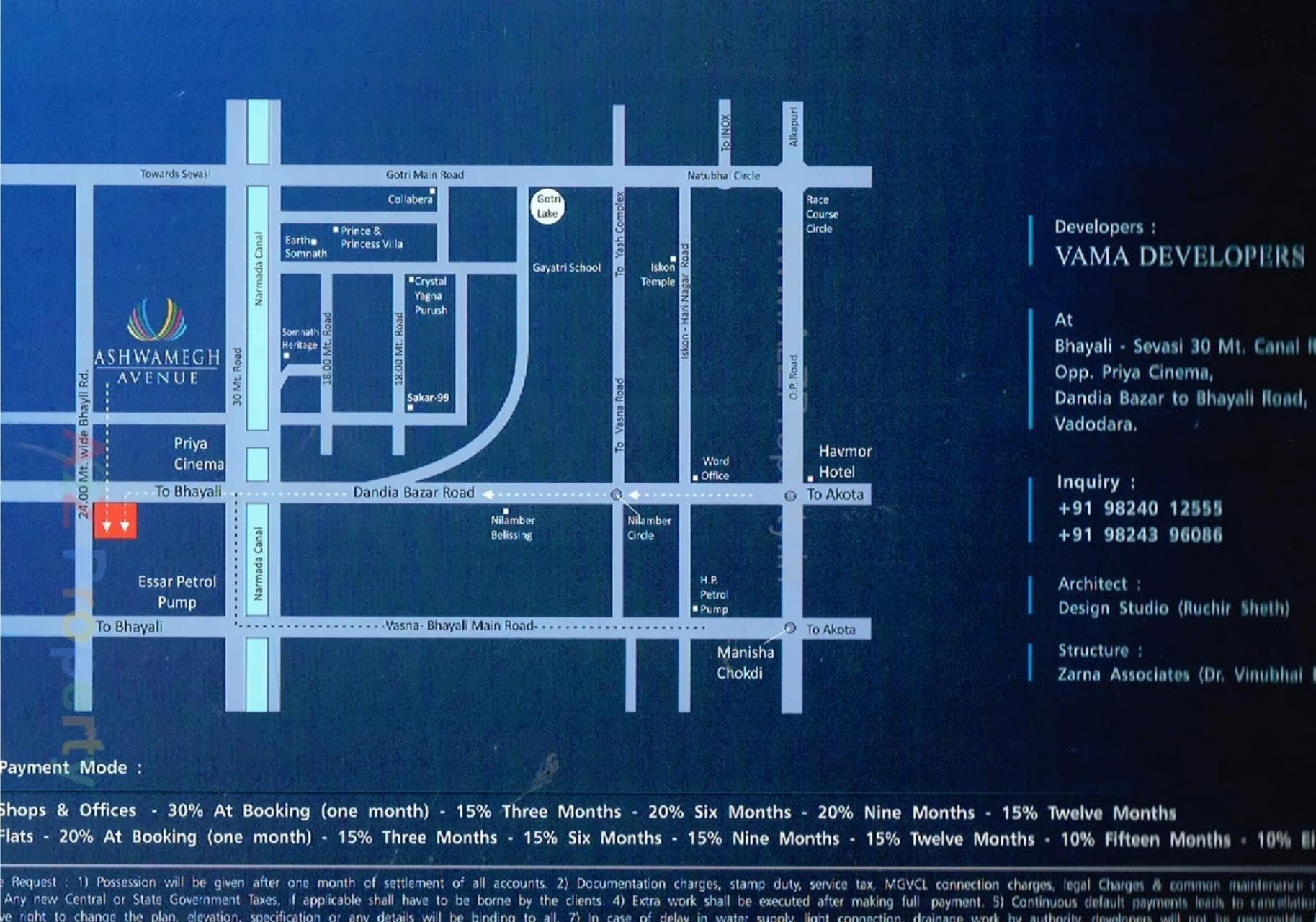  of real estate project Ashwamegh Avenue located at Bhayli, Vadodara, Gujarat