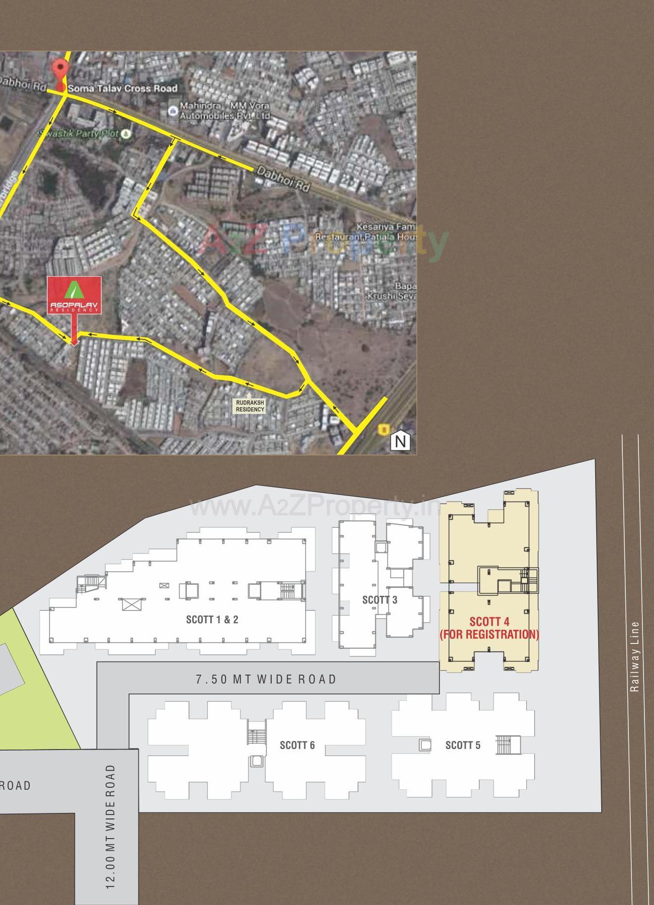 Layout of real estate project Asopalav Residency located at Vadodara, Vadodara, Gujarat