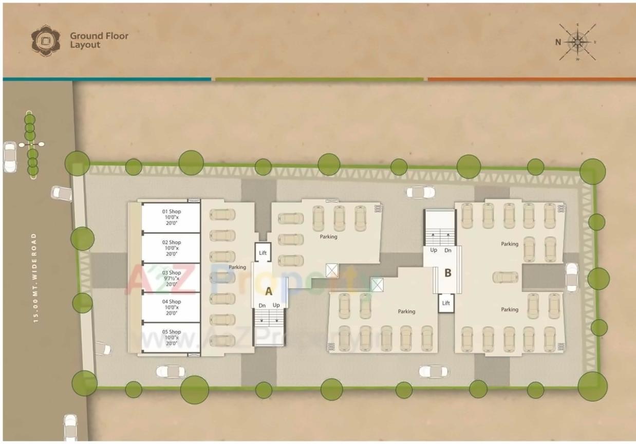 Layout of real estate project Atharva located at Bhayli, Vadodara, Gujarat