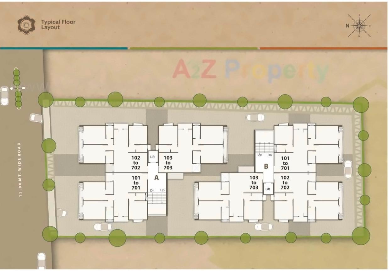 Layout of real estate project Atharva located at Bhayli, Vadodara, Gujarat