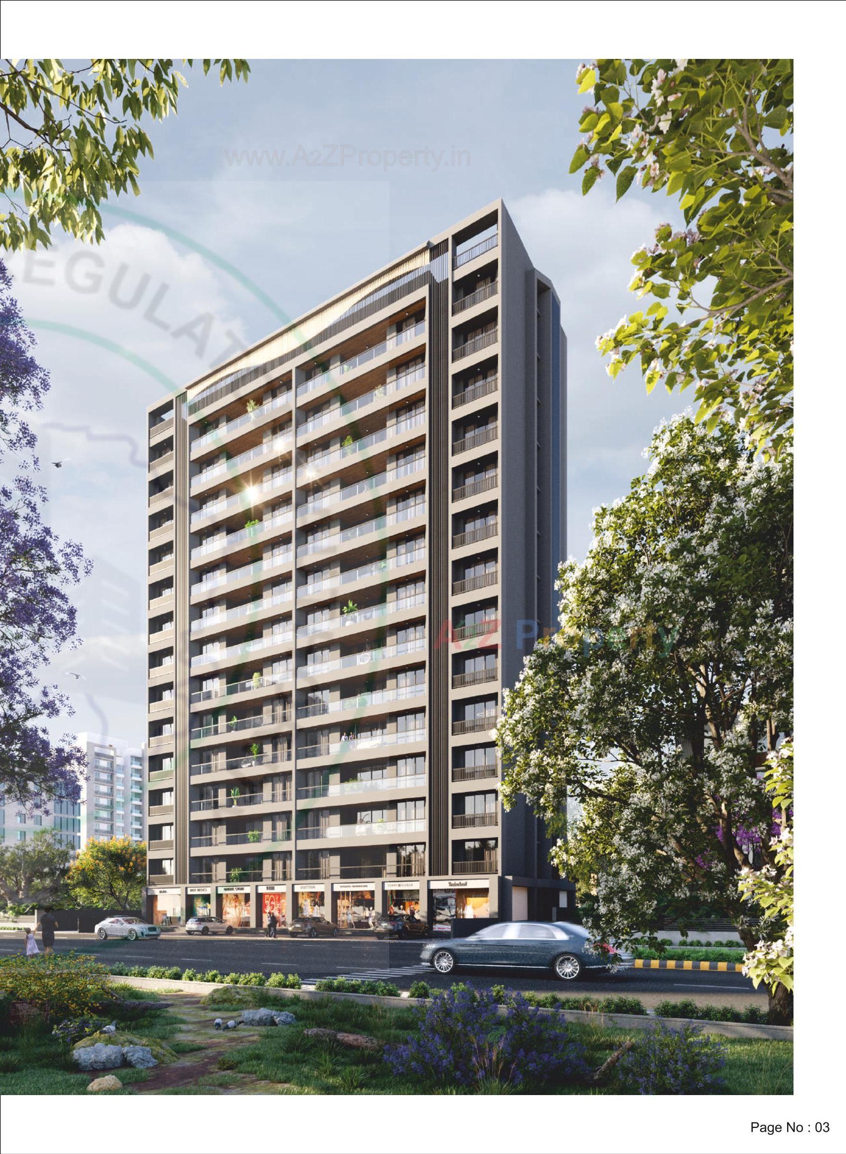 3D Elevation of real estate project Atmosphere located at Ankodiya, Vadodara, Gujarat