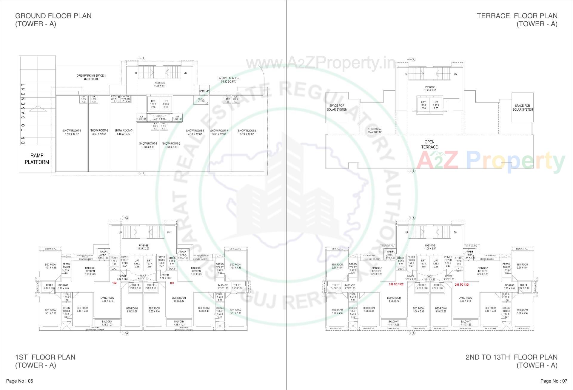 Layout of real estate project Atmosphere located at Ankodiya, Vadodara, Gujarat