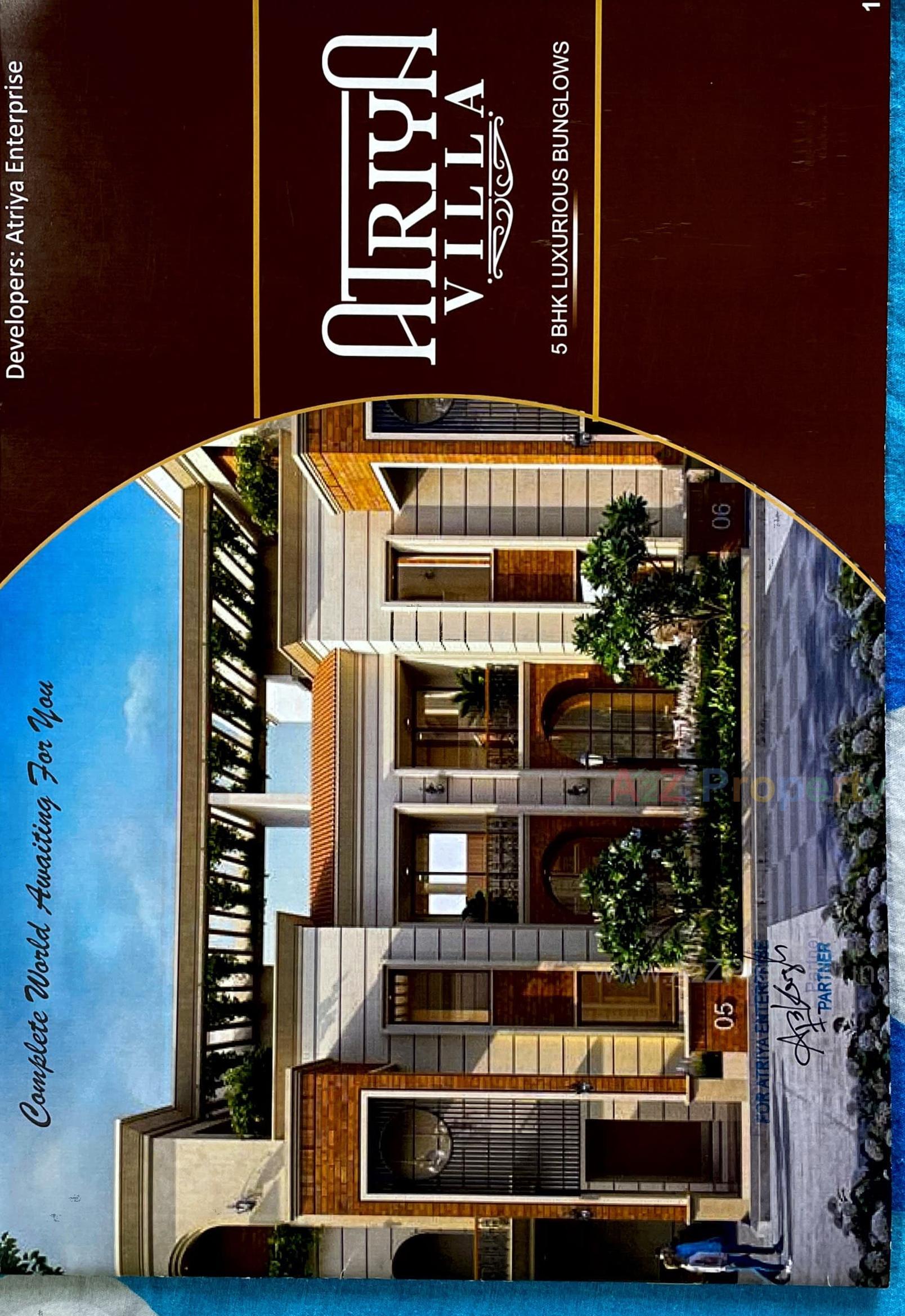 3D Elevation of real estate project Atriya Villa located at Bhayli, Vadodara, Gujarat