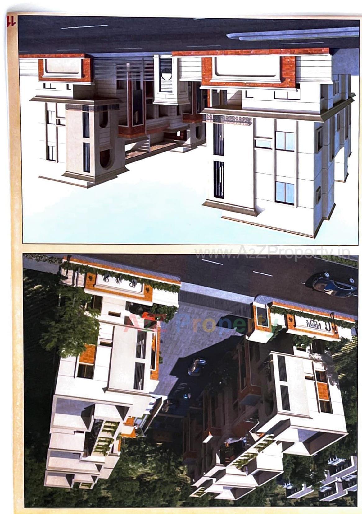 3D Elevation of real estate project Atriya Villa located at Bhayli, Vadodara, Gujarat