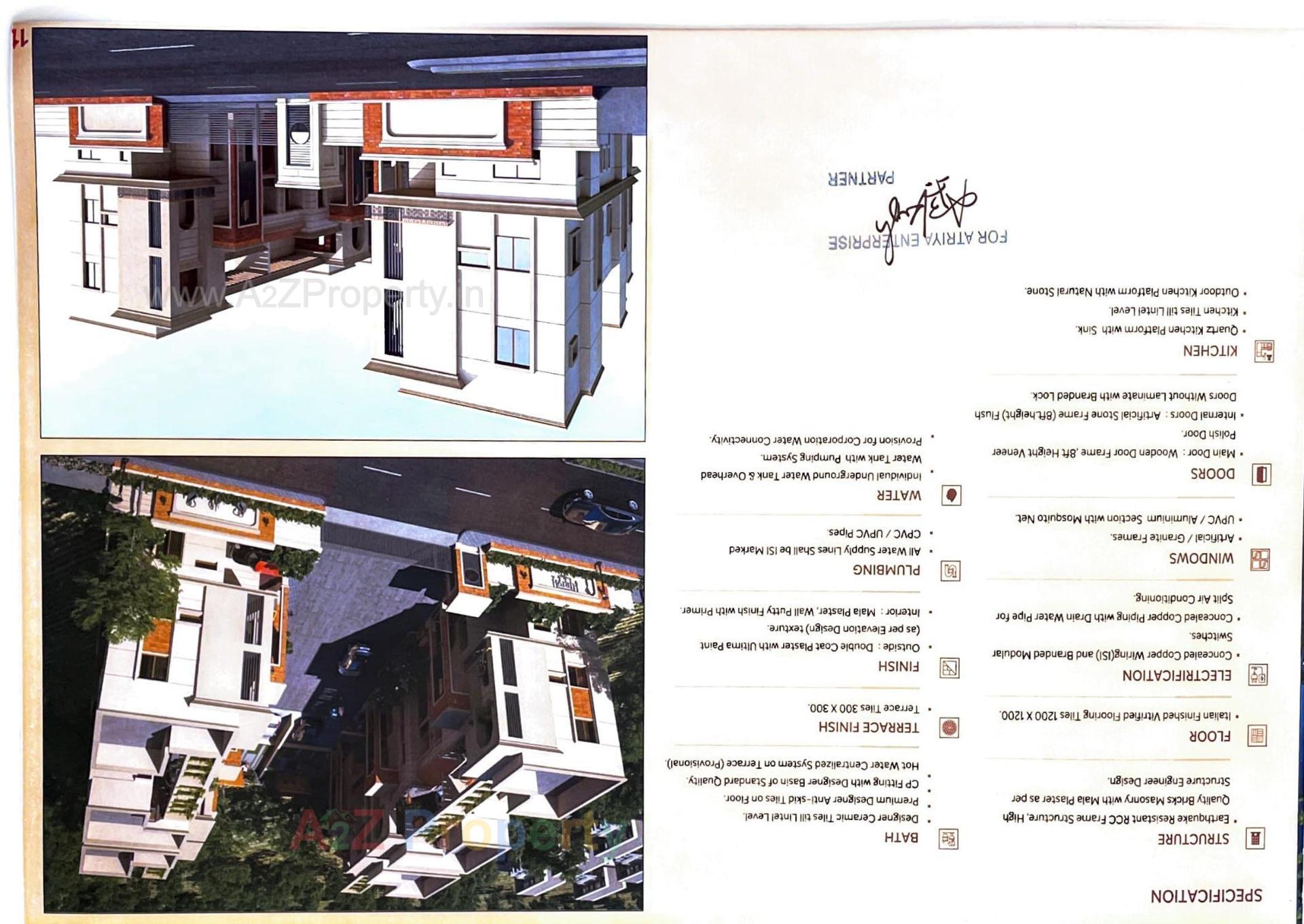  of real estate project Atriya Villa located at Bhayli, Vadodara, Gujarat