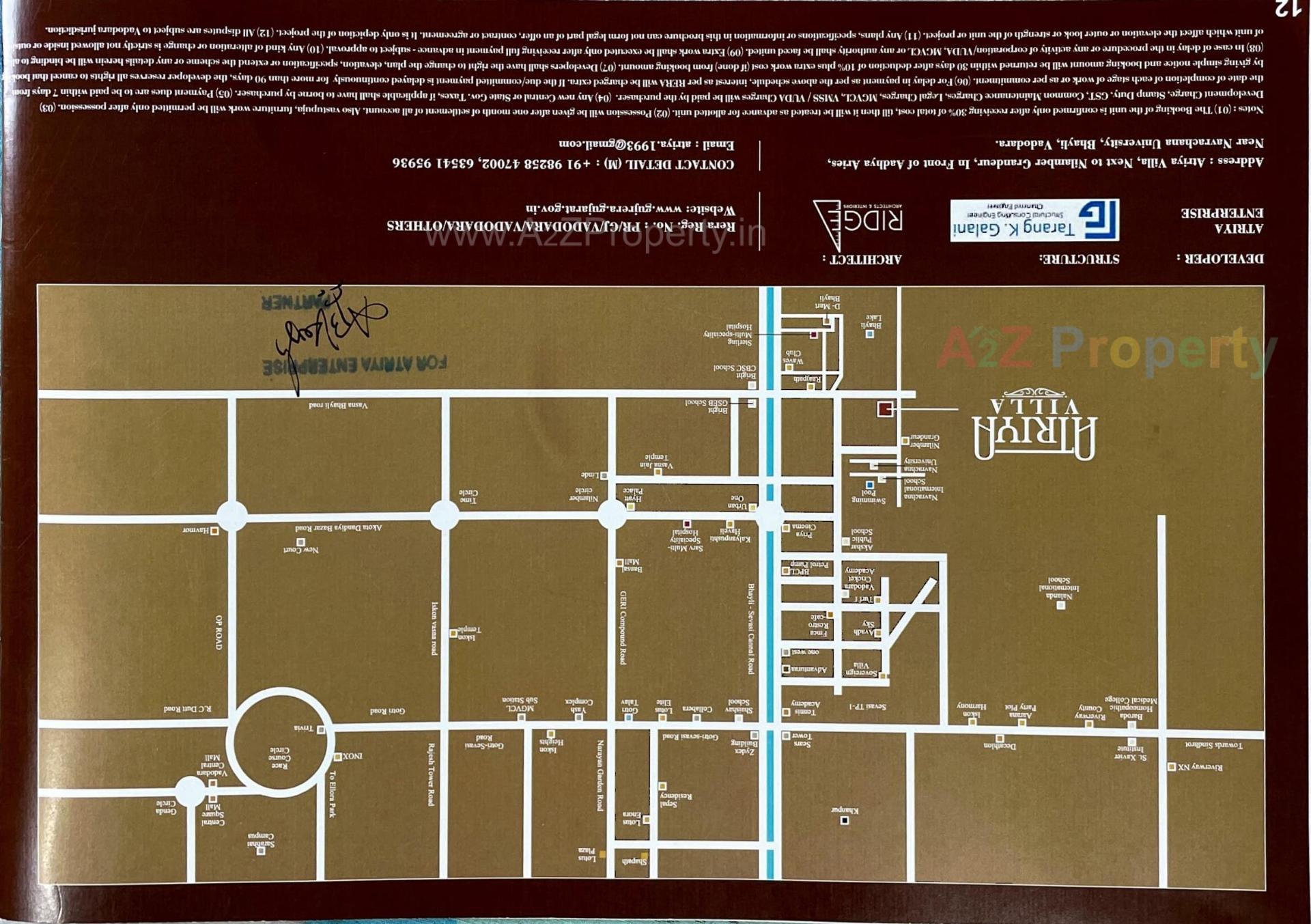  of real estate project Atriya Villa located at Bhayli, Vadodara, Gujarat