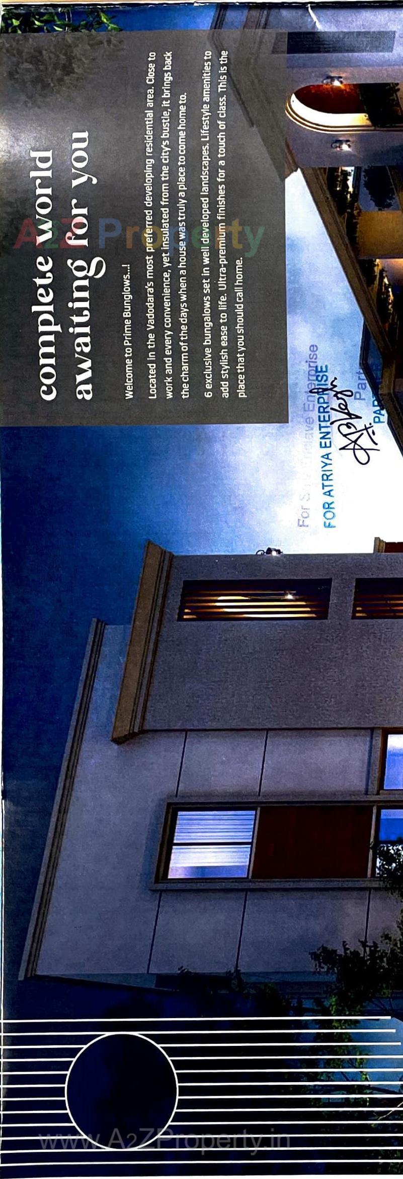 3D Elevation of real estate project Atriya Villa located at Bhayli, Vadodara, Gujarat