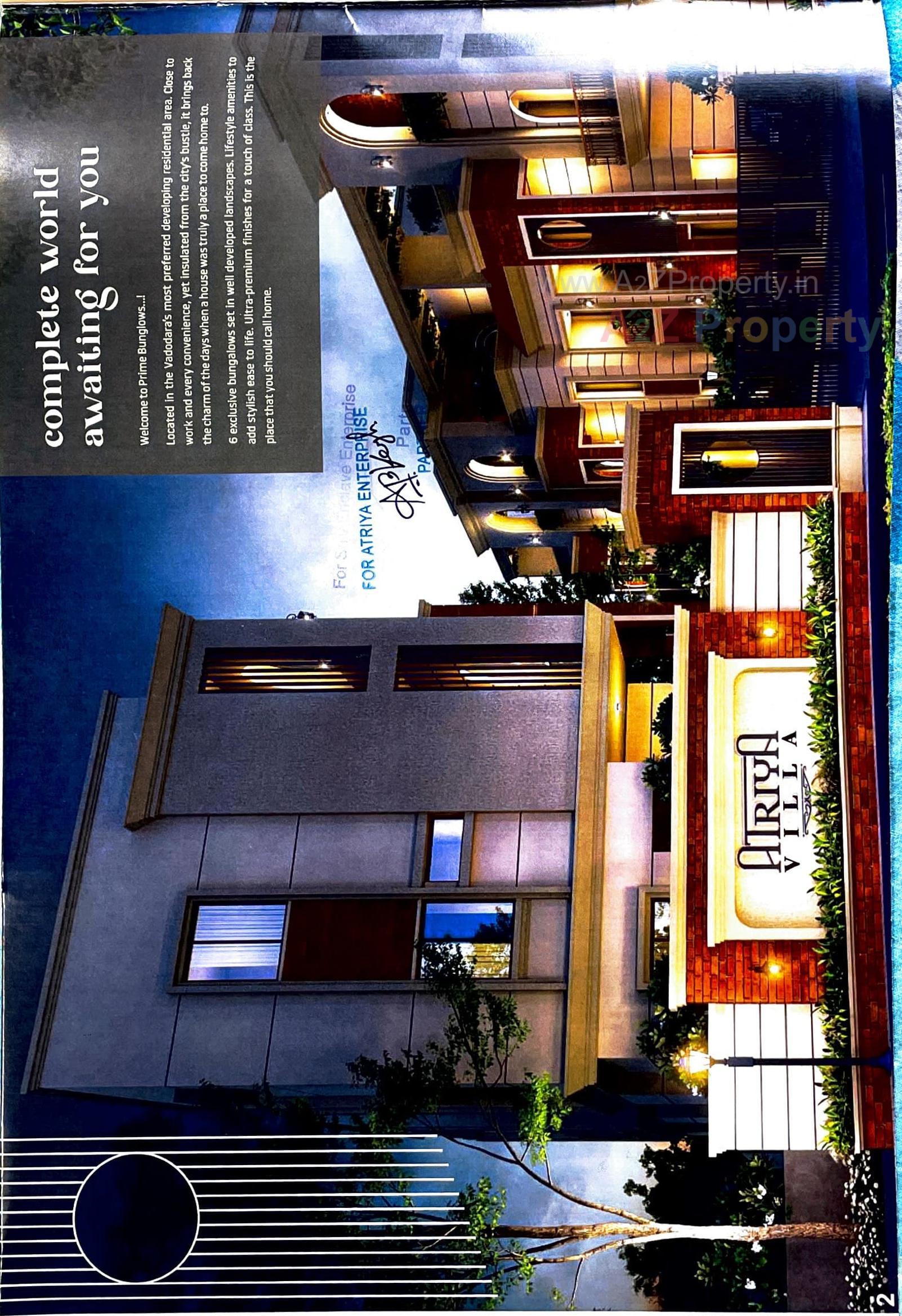 3D Elevation of real estate project Atriya Villa located at Bhayli, Vadodara, Gujarat