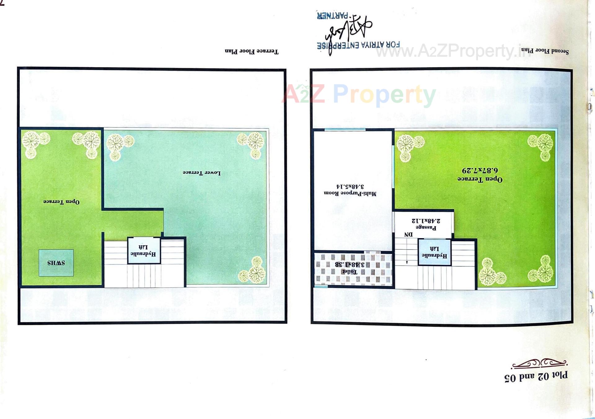 Layout of real estate project Atriya Villa located at Bhayli, Vadodara, Gujarat