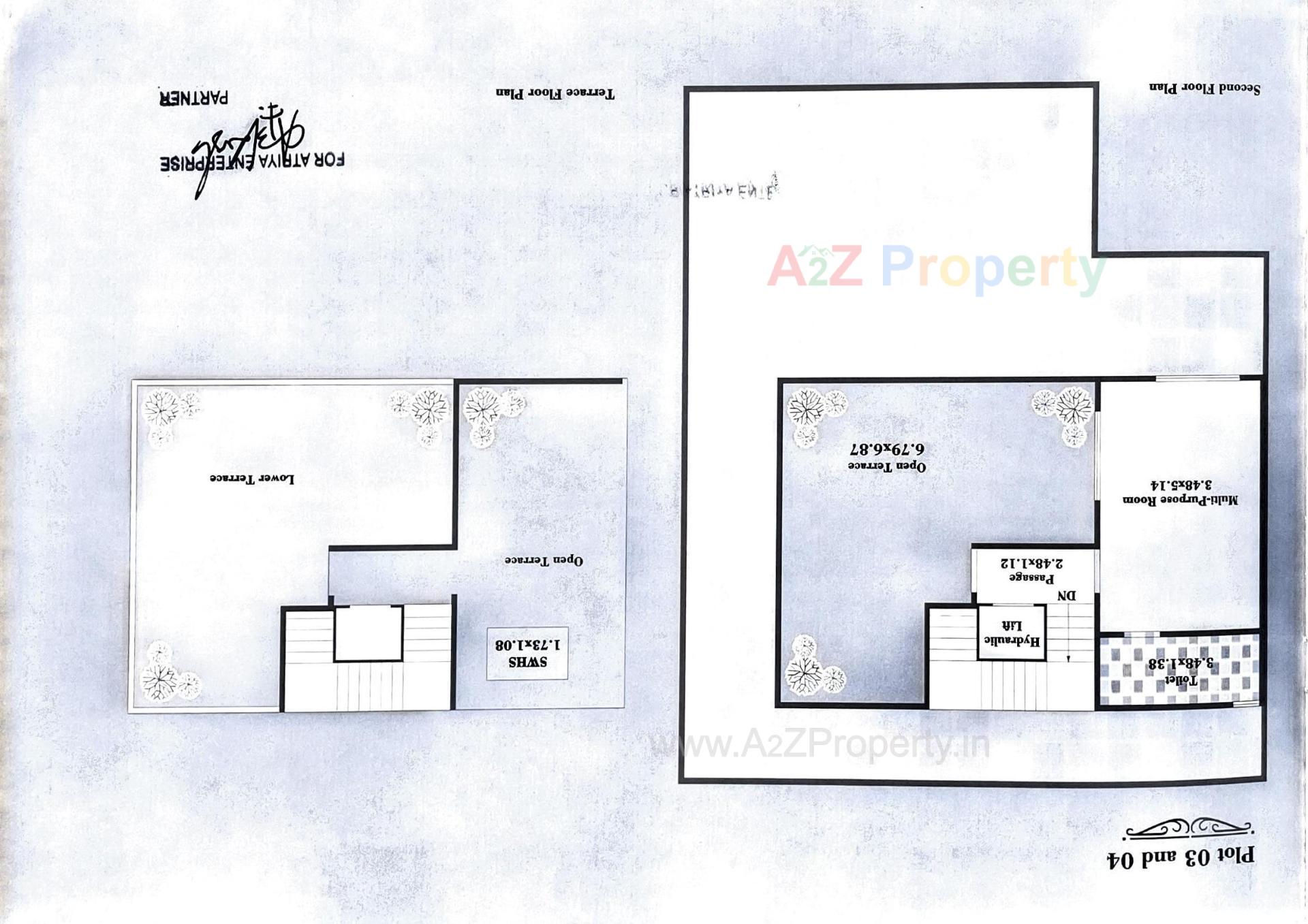 Layout of real estate project Atriya Villa located at Bhayli, Vadodara, Gujarat