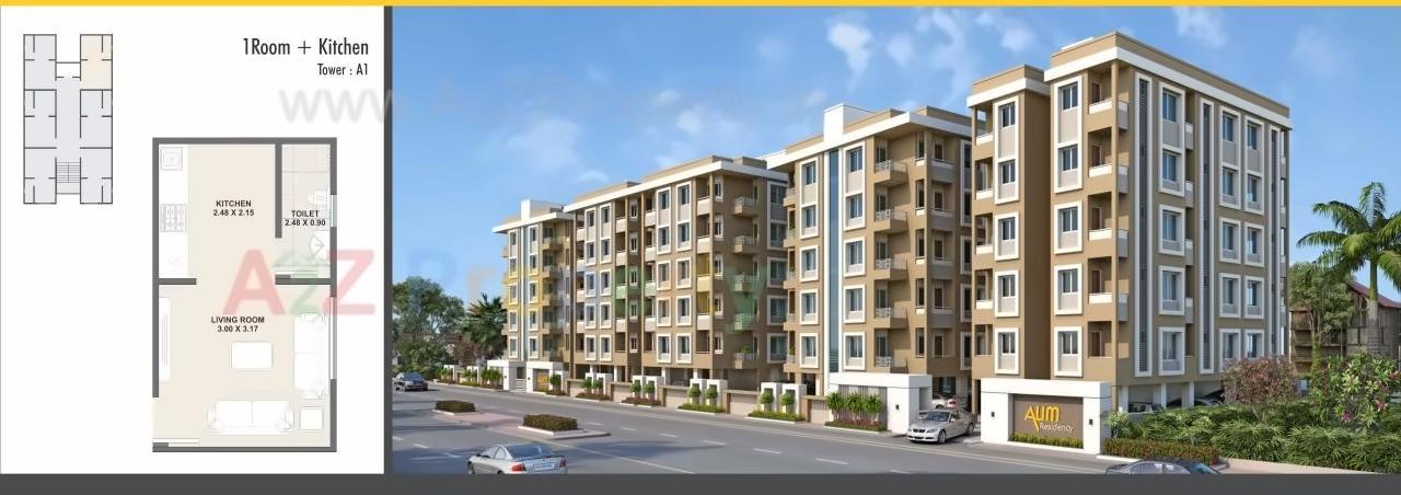 Layout of real estate project Aum Residency located at Vadsar, Vadodara, Gujarat