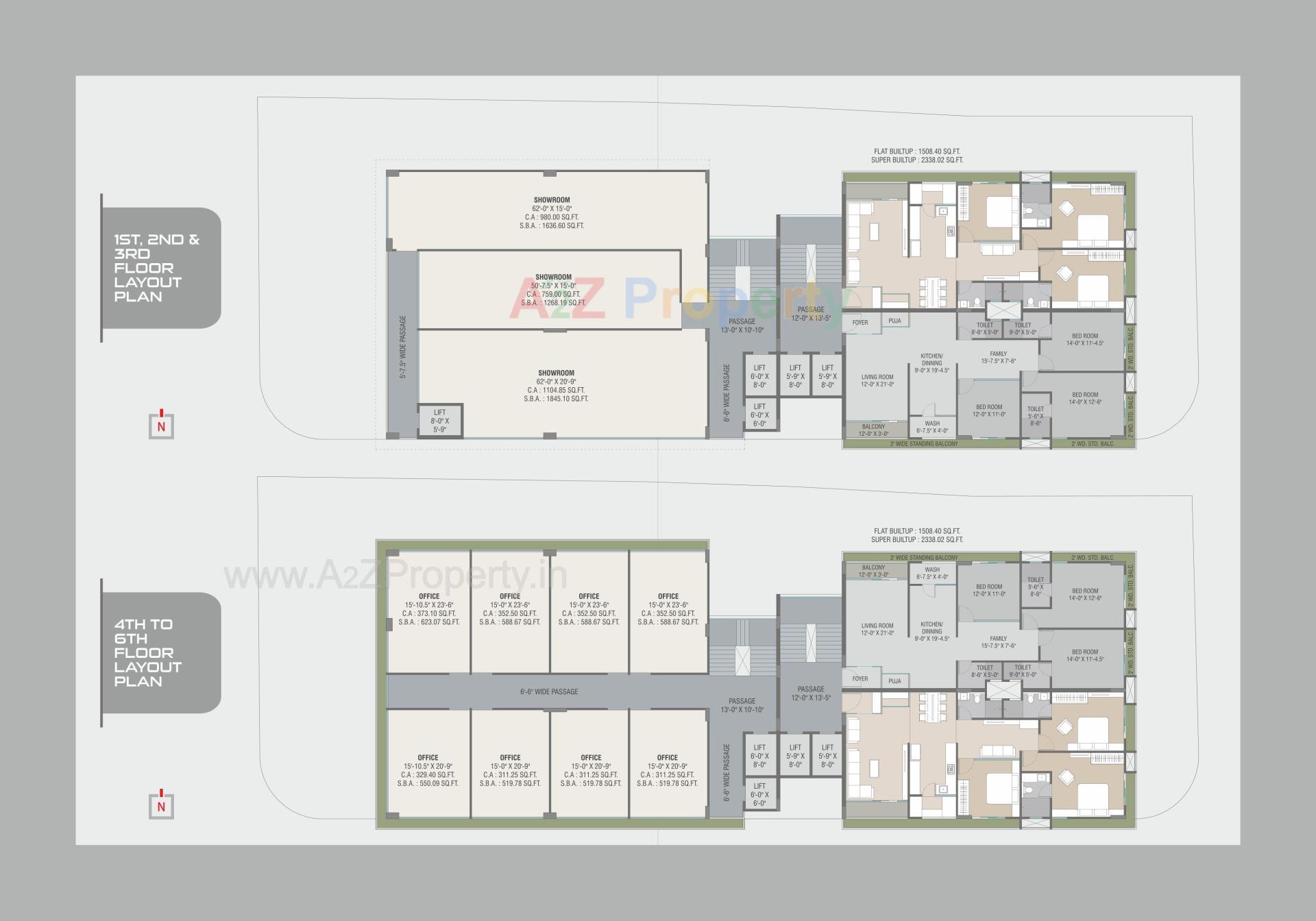 Layout of real estate project Aura Memories located at Manjalpur, Vadodara, Gujarat