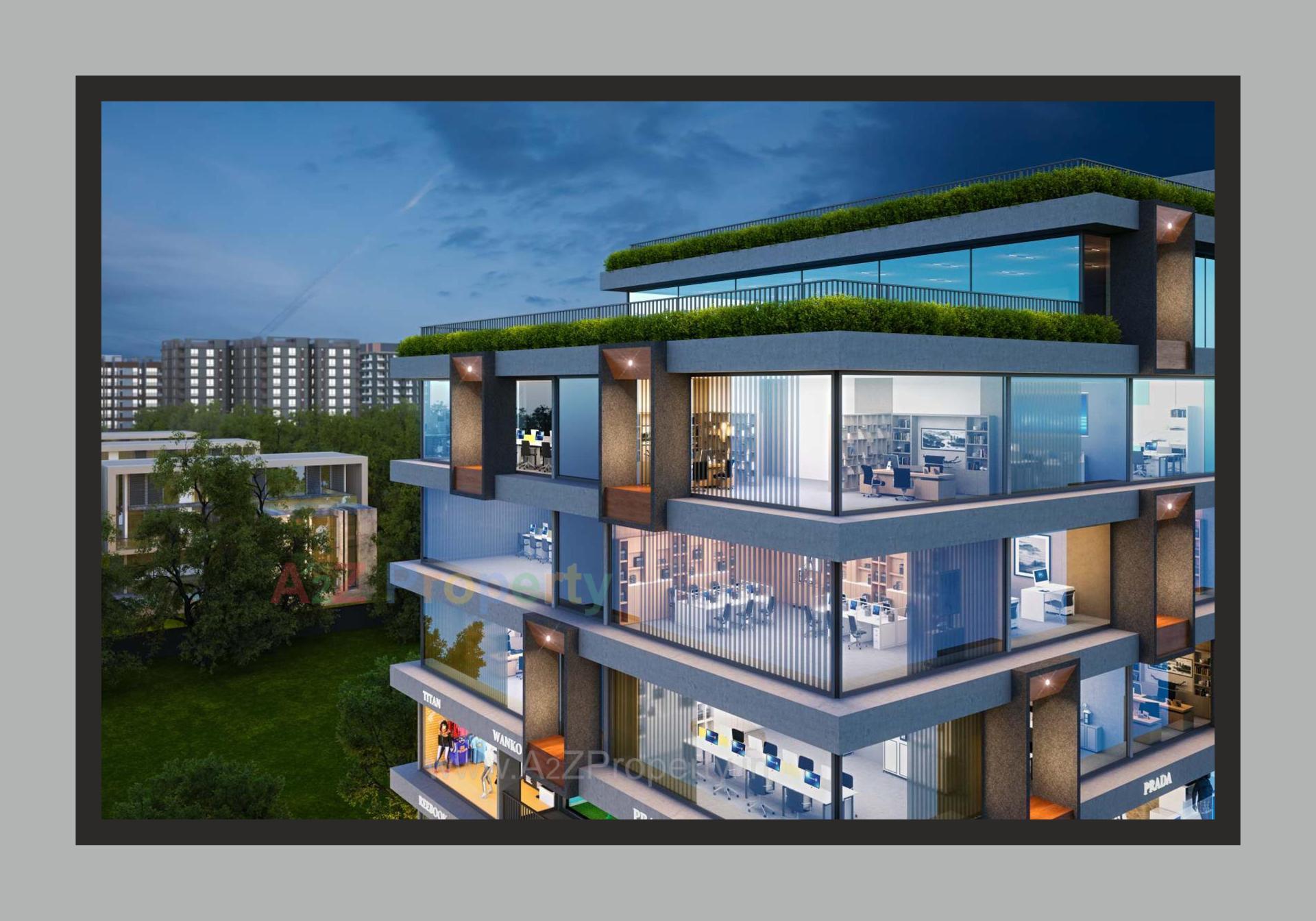 3D Elevation of real estate project Aura Memories located at Manjalpur, Vadodara, Gujarat