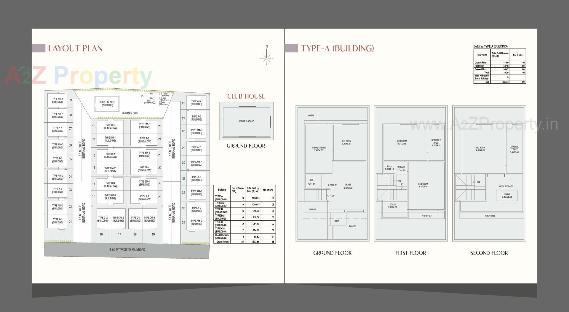 Layout of real estate project Auro Crystal located at Manjalpur, Vadodara, Gujarat