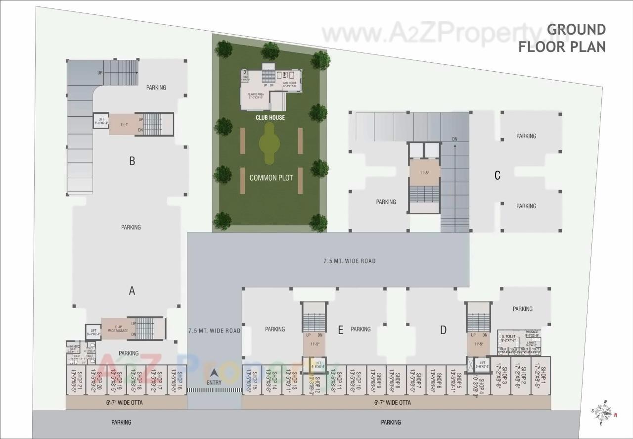Layout of real estate project Auro Elite located at Bill, Vadodara, Gujarat