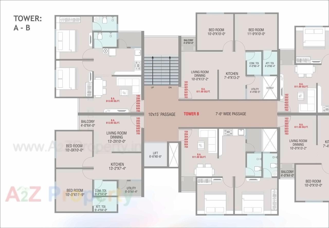 Layout of real estate project Auro Elite located at Bill, Vadodara, Gujarat