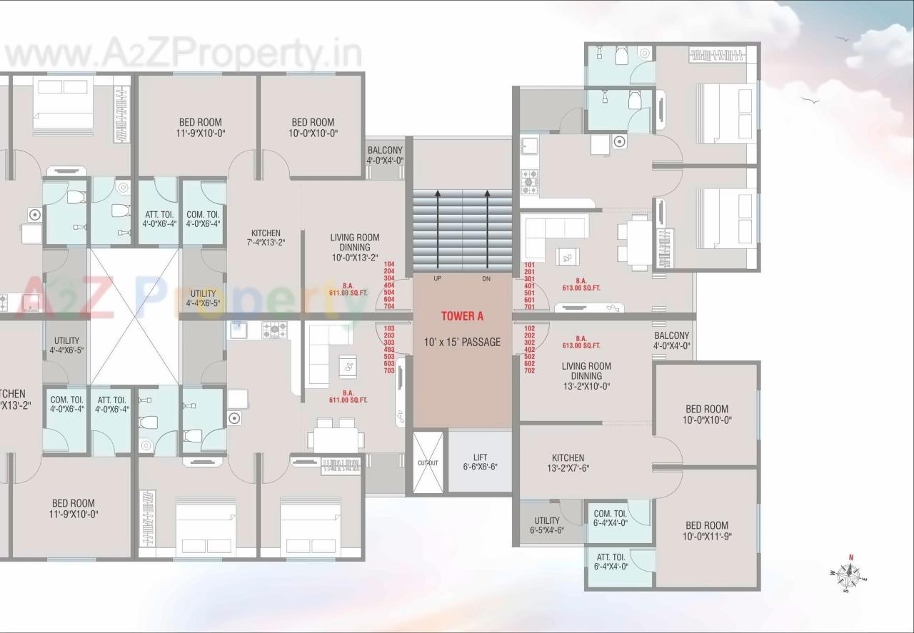 Layout of real estate project Auro Elite located at Bill, Vadodara, Gujarat