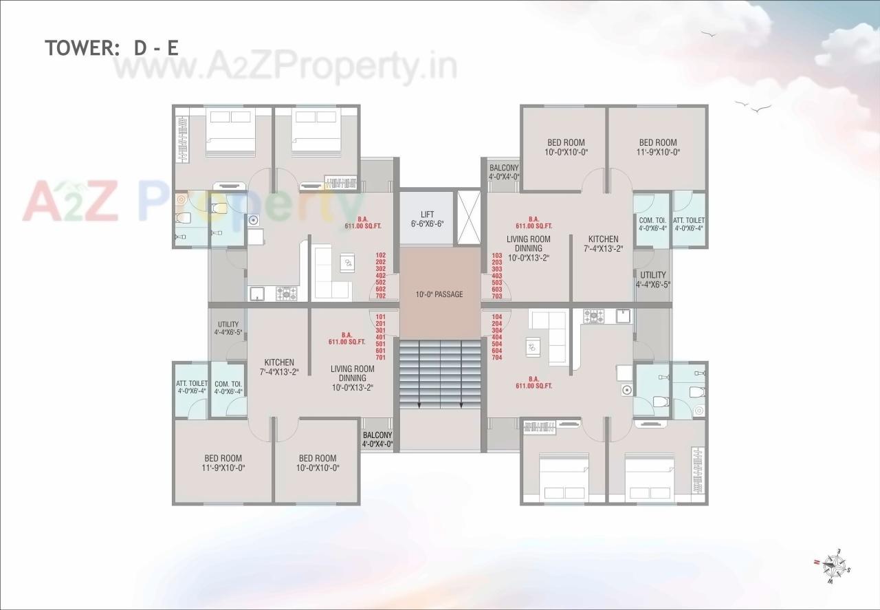Layout of real estate project Auro Elite located at Bill, Vadodara, Gujarat