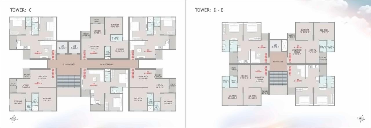 Layout of real estate project Auro Elite located at Bill, Vadodara, Gujarat