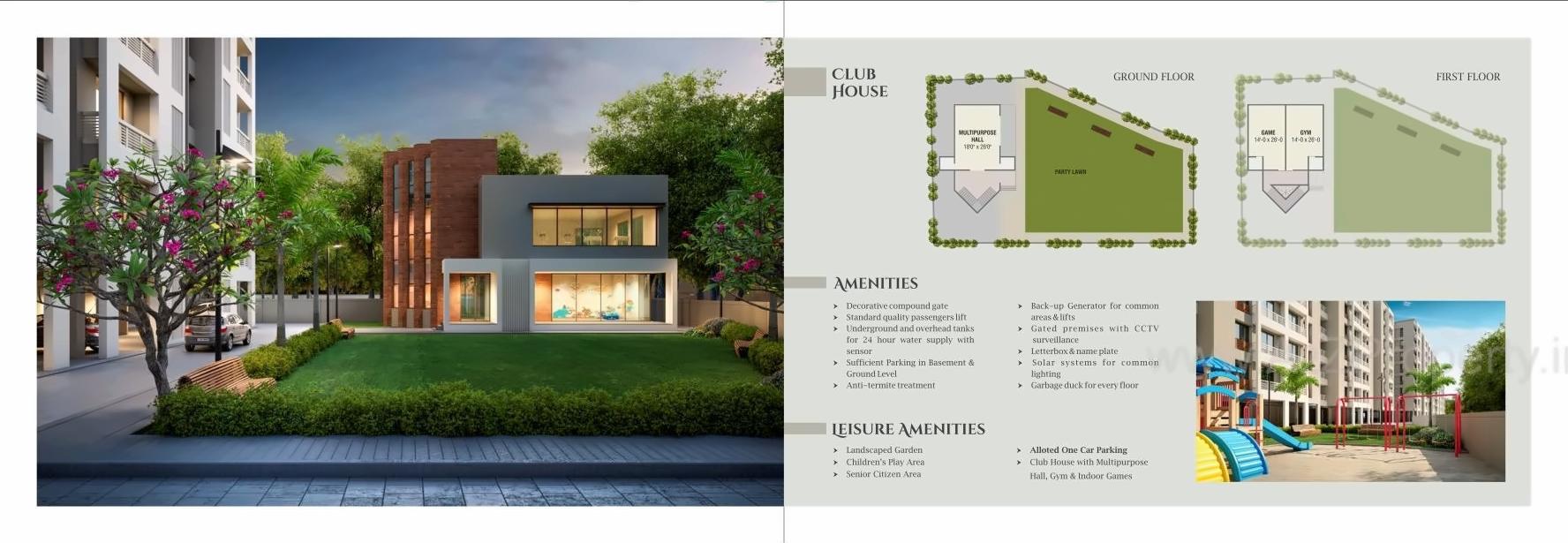 3D Elevation of real estate project Auro Harmony located at Vadsar, Vadodara, Gujarat