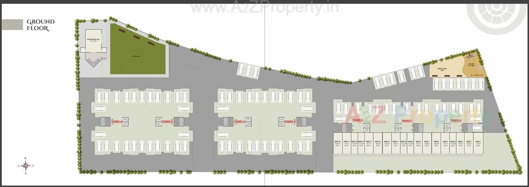Layout of real estate project Auro Harmony located at Vadsar, Vadodara, Gujarat