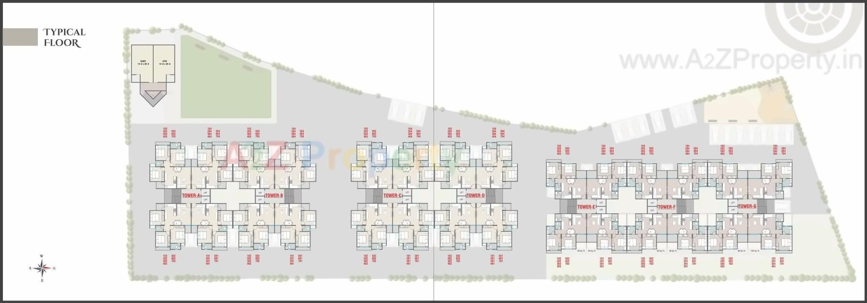 Layout of real estate project Auro Harmony located at Vadsar, Vadodara, Gujarat
