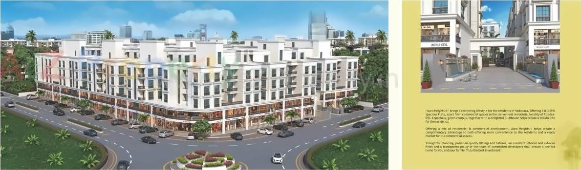 3D Elevation of real estate project Auro Heights located at Bill, Vadodara, Gujarat