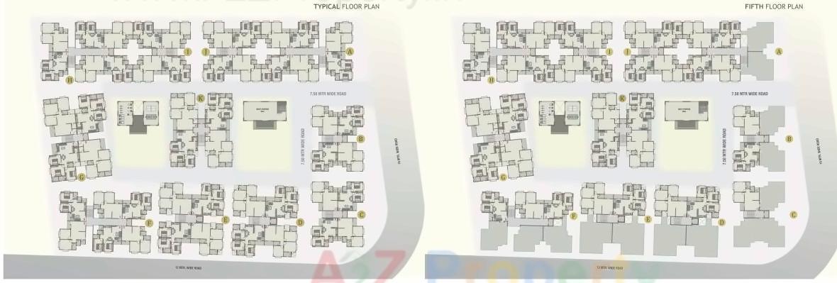 Layout of real estate project Auro Heights located at Bill, Vadodara, Gujarat