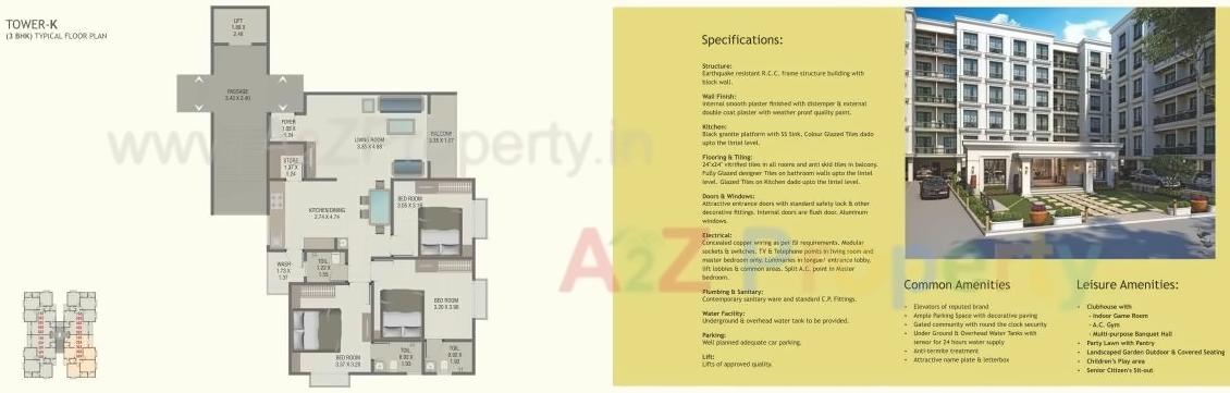 Layout of real estate project Auro Heights located at Bill, Vadodara, Gujarat