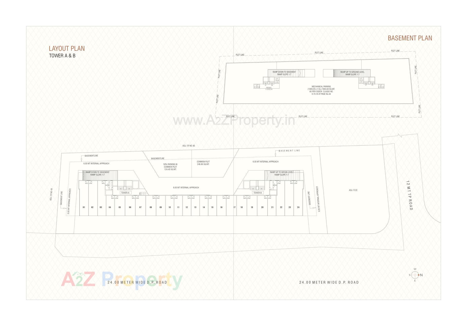 Layout of real estate project Auro Infinity located at Vadsar, Vadodara, Gujarat