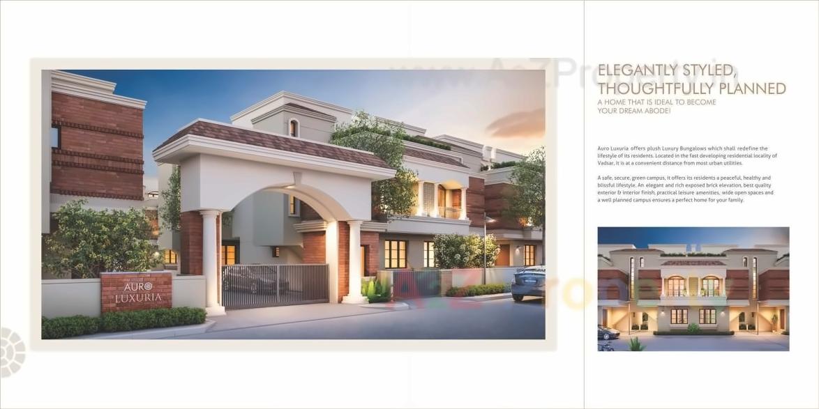 3D Elevation of real estate project Auro Luxuria located at Vadsar, Vadodara, Gujarat