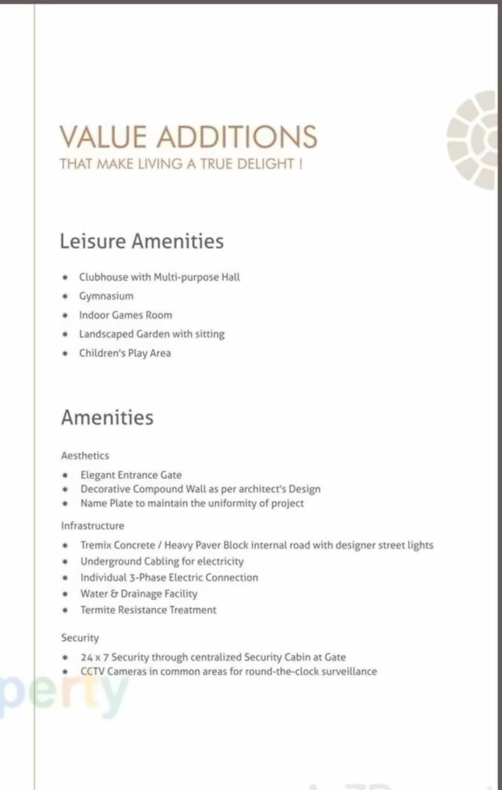 Amenities of Auro Luxuria