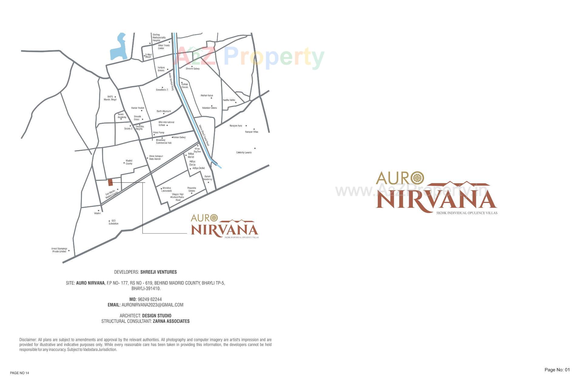  of real estate project Auro Nirvana located at Bhayli, Vadodara, Gujarat