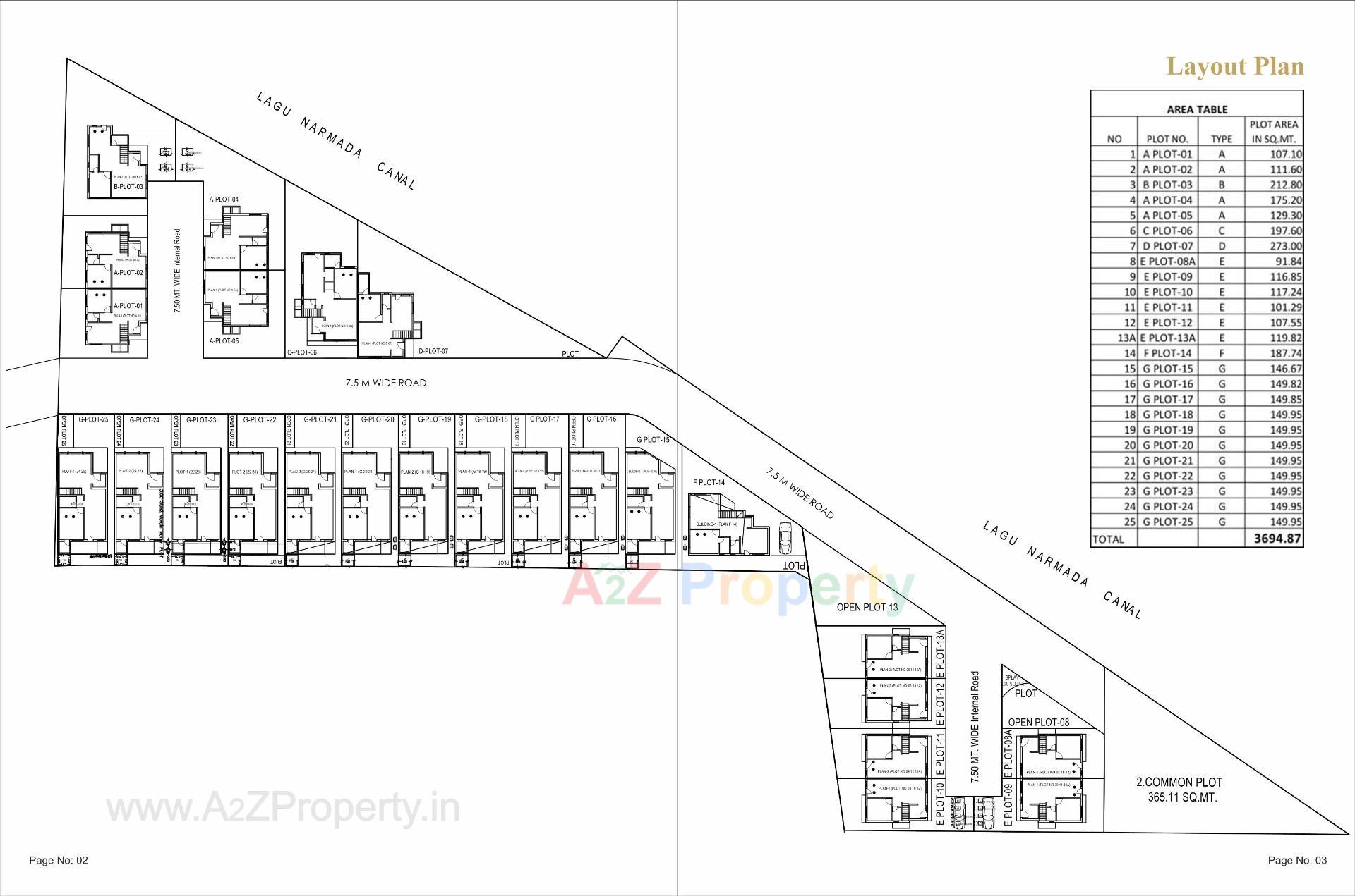 Layout of real estate project Auro Paradise located at Kalali, Vadodara, Gujarat