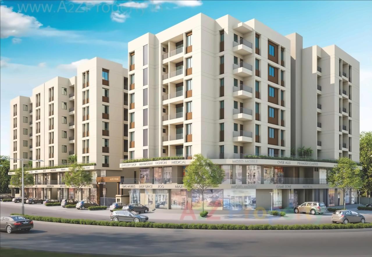 3D Elevation of real estate project Auro Prime located at Bill, Vadodara, Gujarat
