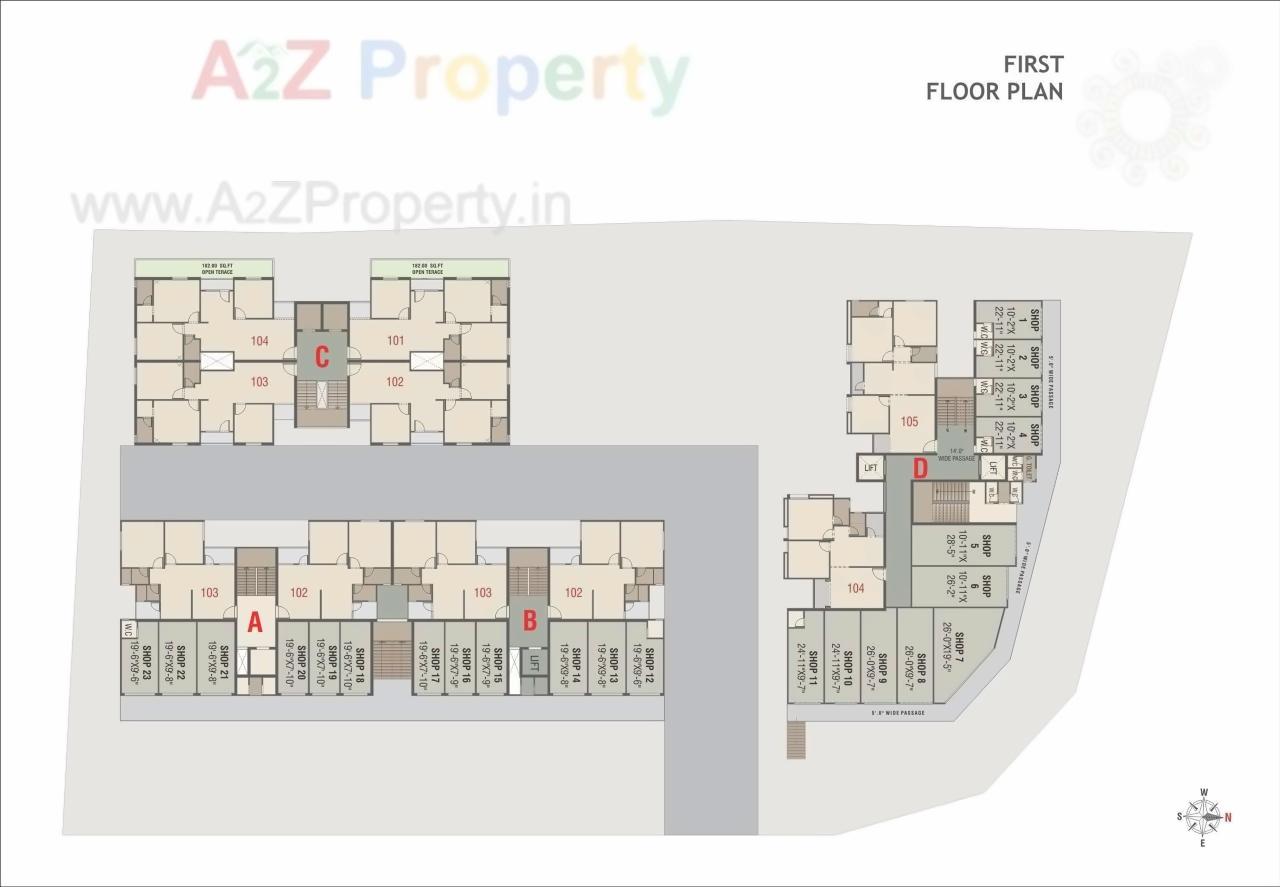 Layout of real estate project Auro Prime located at Bill, Vadodara, Gujarat