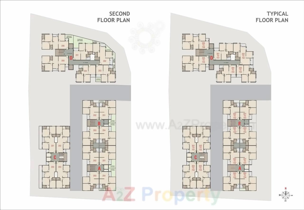 Layout of real estate project Auro Prime located at Bill, Vadodara, Gujarat