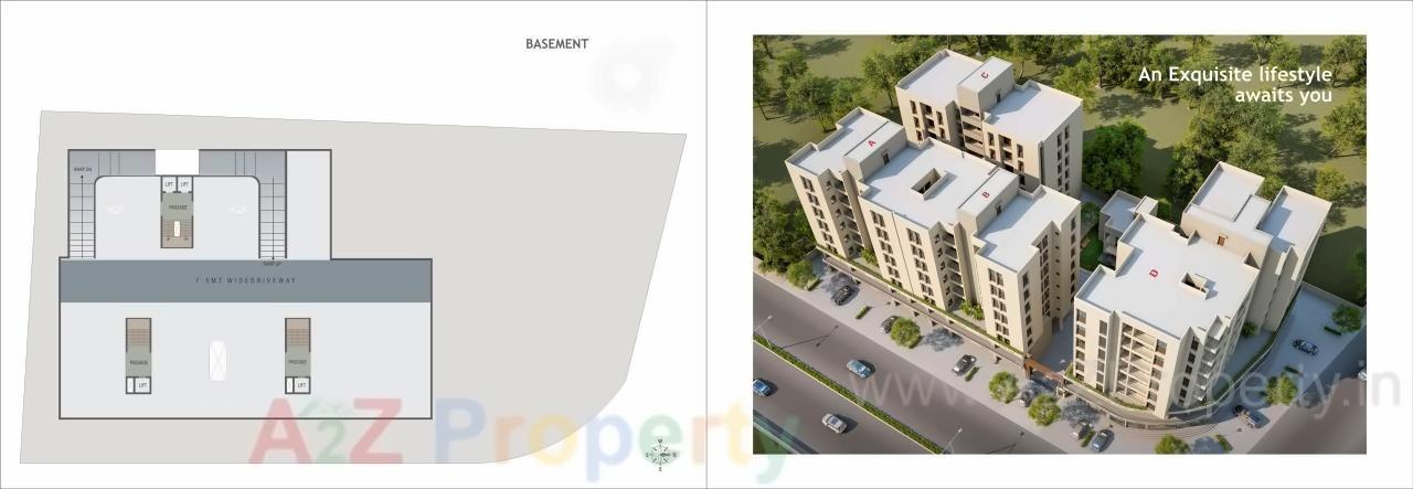 Layout of real estate project Auro Prime located at Bill, Vadodara, Gujarat