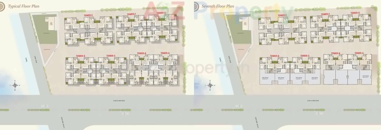 Layout of real estate project Auro Residency located at Bill, Vadodara, Gujarat