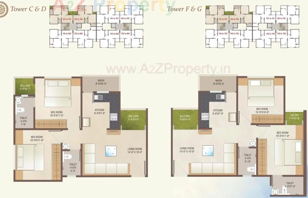 Layout of real estate project Auro Residency located at Bill, Vadodara, Gujarat