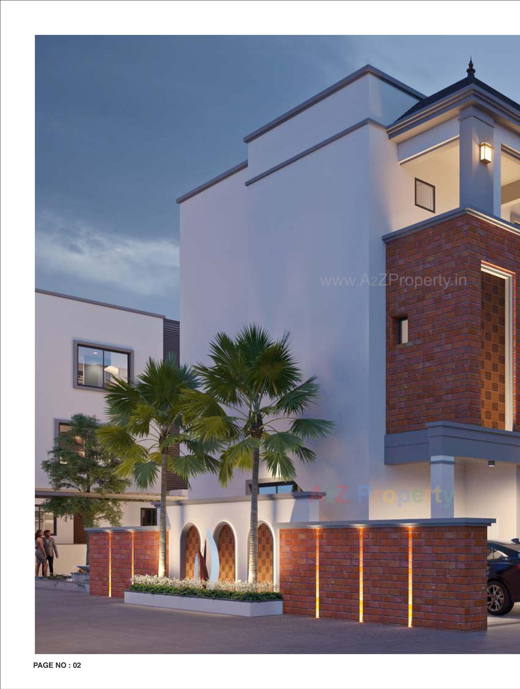 3D Elevation of real estate project Auro Shayonam located at Vadsar, Vadodara, Gujarat