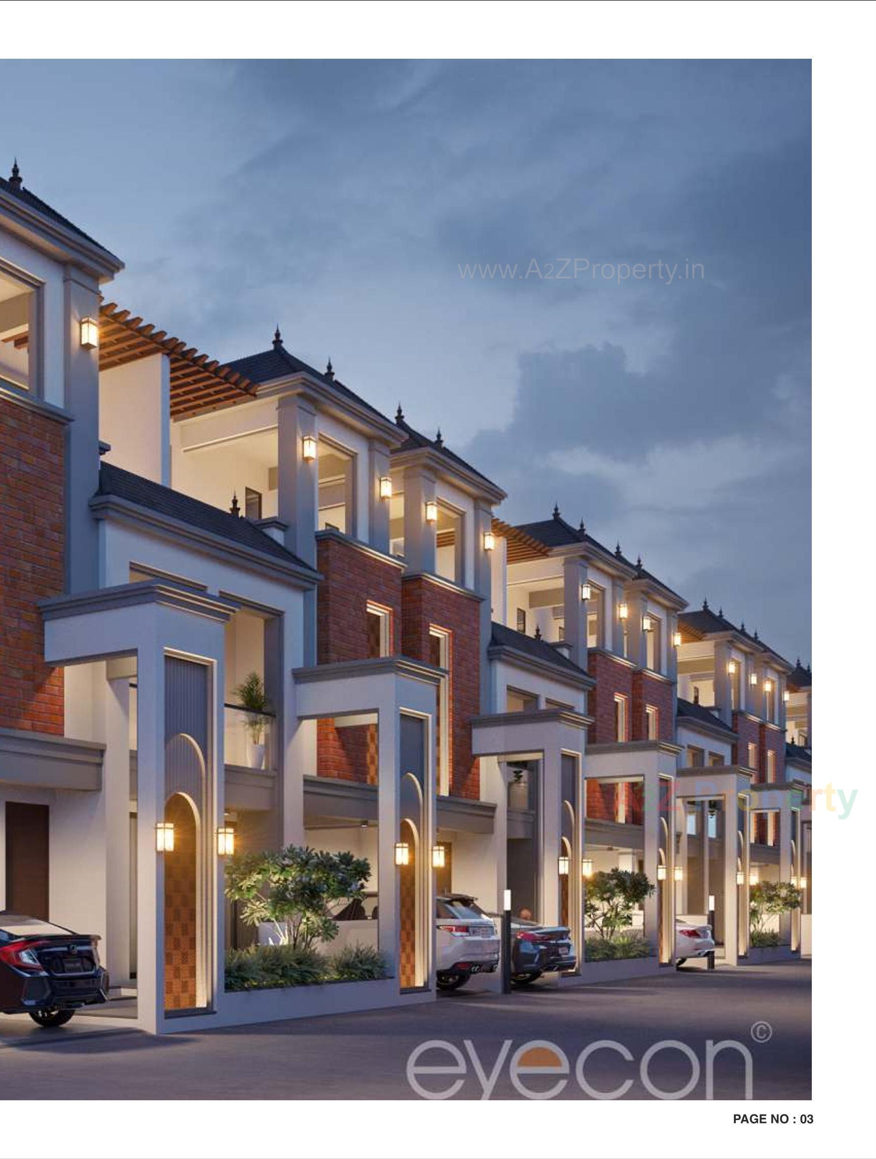 3D Elevation of real estate project Auro Shayonam located at Vadsar, Vadodara, Gujarat