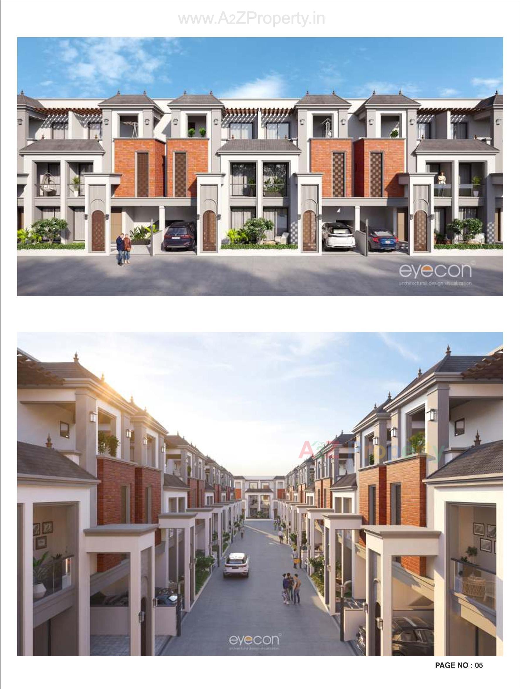 3D Elevation of real estate project Auro Shayonam located at Vadsar, Vadodara, Gujarat