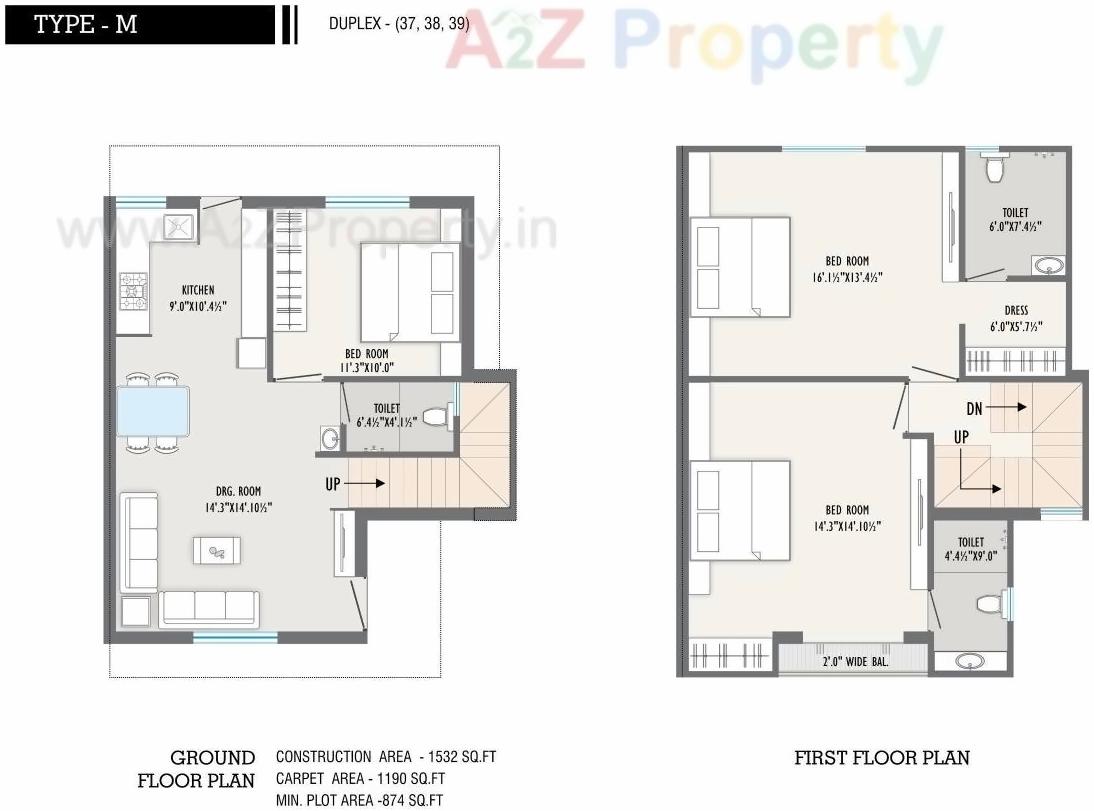 Layout of real estate project Auro Ville located at Kalali, Vadodara, Gujarat