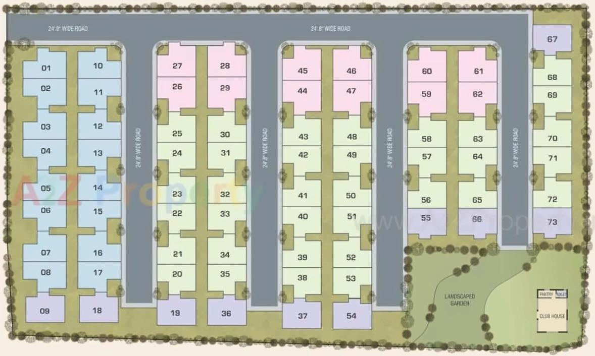 Layout of real estate project Auro Vista located at Bill, Vadodara, Gujarat