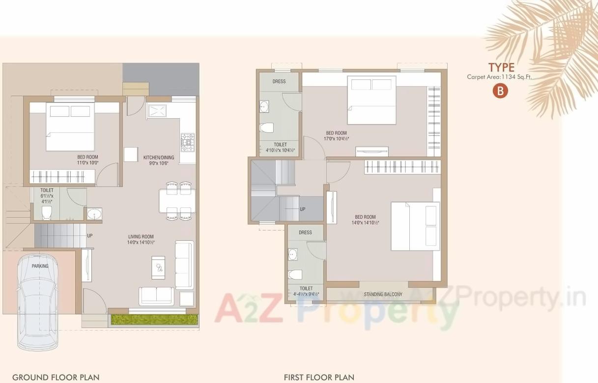 Layout of real estate project Auro Vista located at Bill, Vadodara, Gujarat